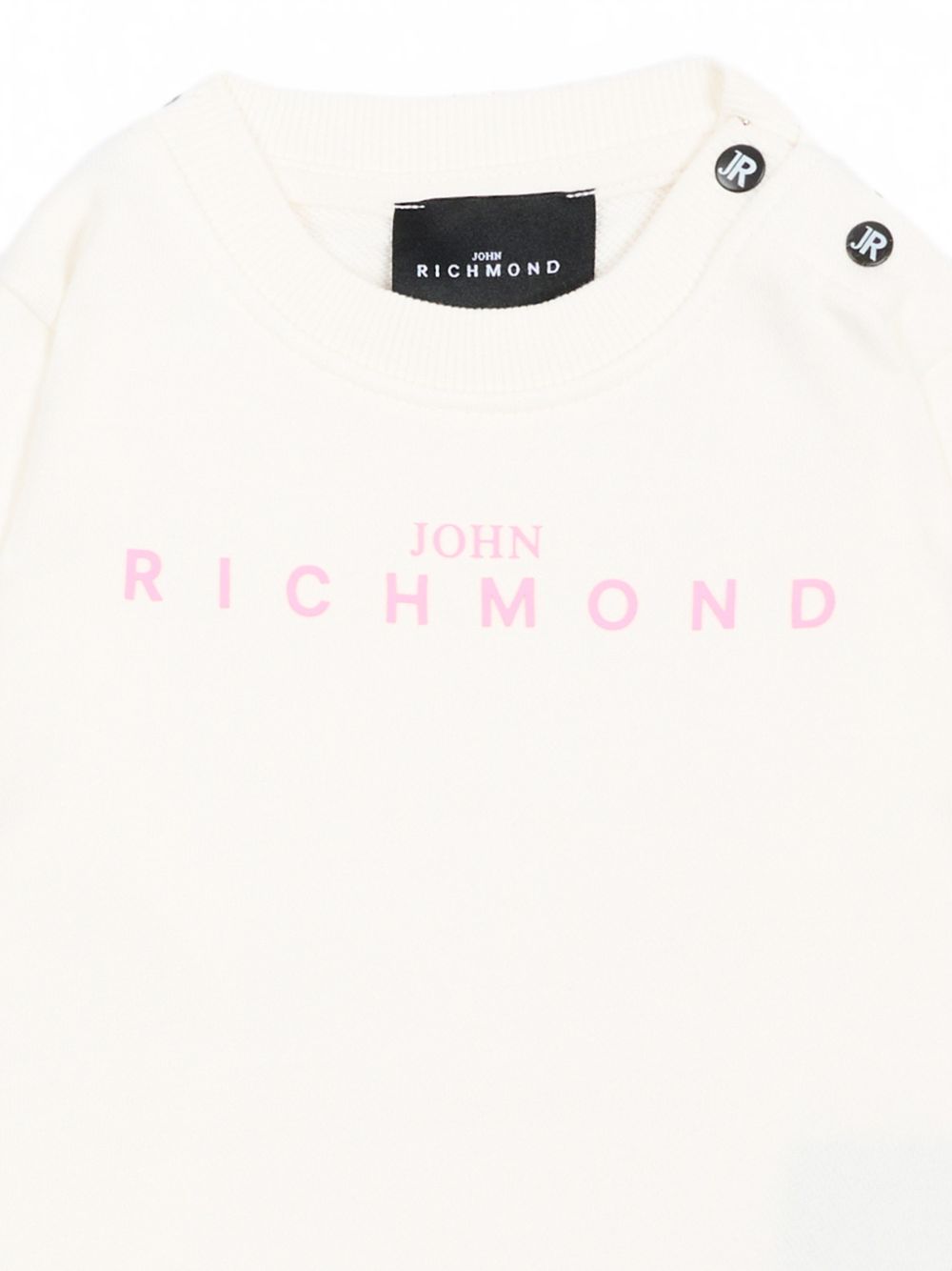 Felpa per neonata John Richmond Kids bianca con stampa logo RIA26023FE OFF-WHITE JOHN RICHMOND KIDS 