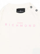 Felpa per neonata John Richmond Kids bianca con stampa logo RIA26023FE OFF-WHITE JOHN RICHMOND KIDS 