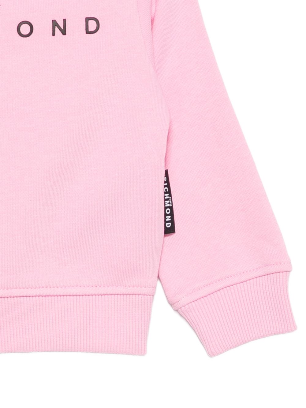 Felpa per neonata John Richmond Kids rosa con dettaglio logo sul davanti RIA26023FE PINK BEGONIA JOHN RICHMOND KIDS 