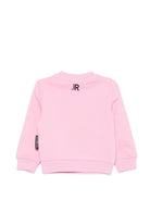 Felpa per neonata John Richmond Kids rosa con dettaglio logo sul davanti RIA26023FE PINK BEGONIA JOHN RICHMOND KIDS 