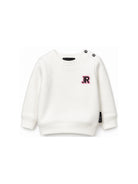 Felpa per neonati John Richmond Kids bianca con dettaglio logo RIA26028MA OFF-WHITE JOHN RICHMOND KIDS 