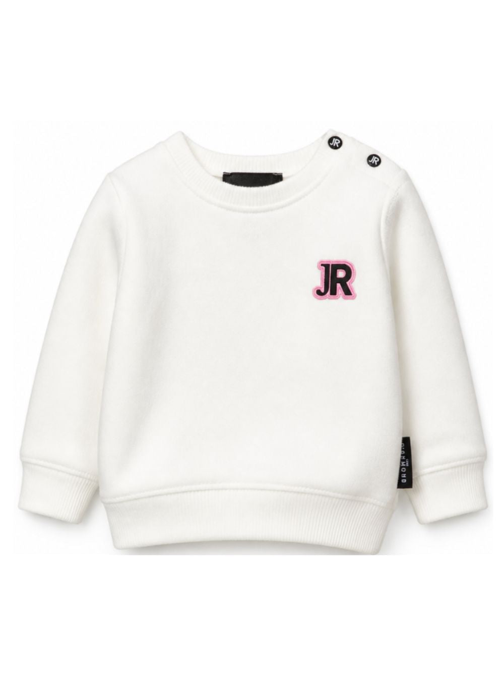 Felpa per neonati John Richmond Kids bianca con dettaglio logo RIA26028MA OFF-WHITE JOHN RICHMOND KIDS 