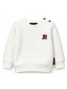 Felpa per neonati John Richmond Kids bianca con dettaglio logo RIA26028MA OFF-WHITE JOHN RICHMOND KIDS 