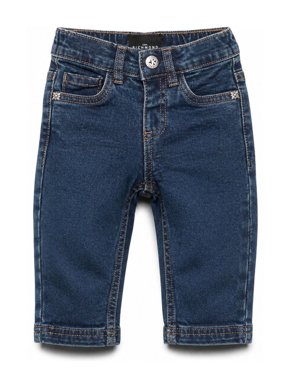 Jeans per neonato John Richmond Kids con applicazione posteriore con logo RIA26031JE DENIM BLUE MEDIUM JOHN RICHMOND KIDS 