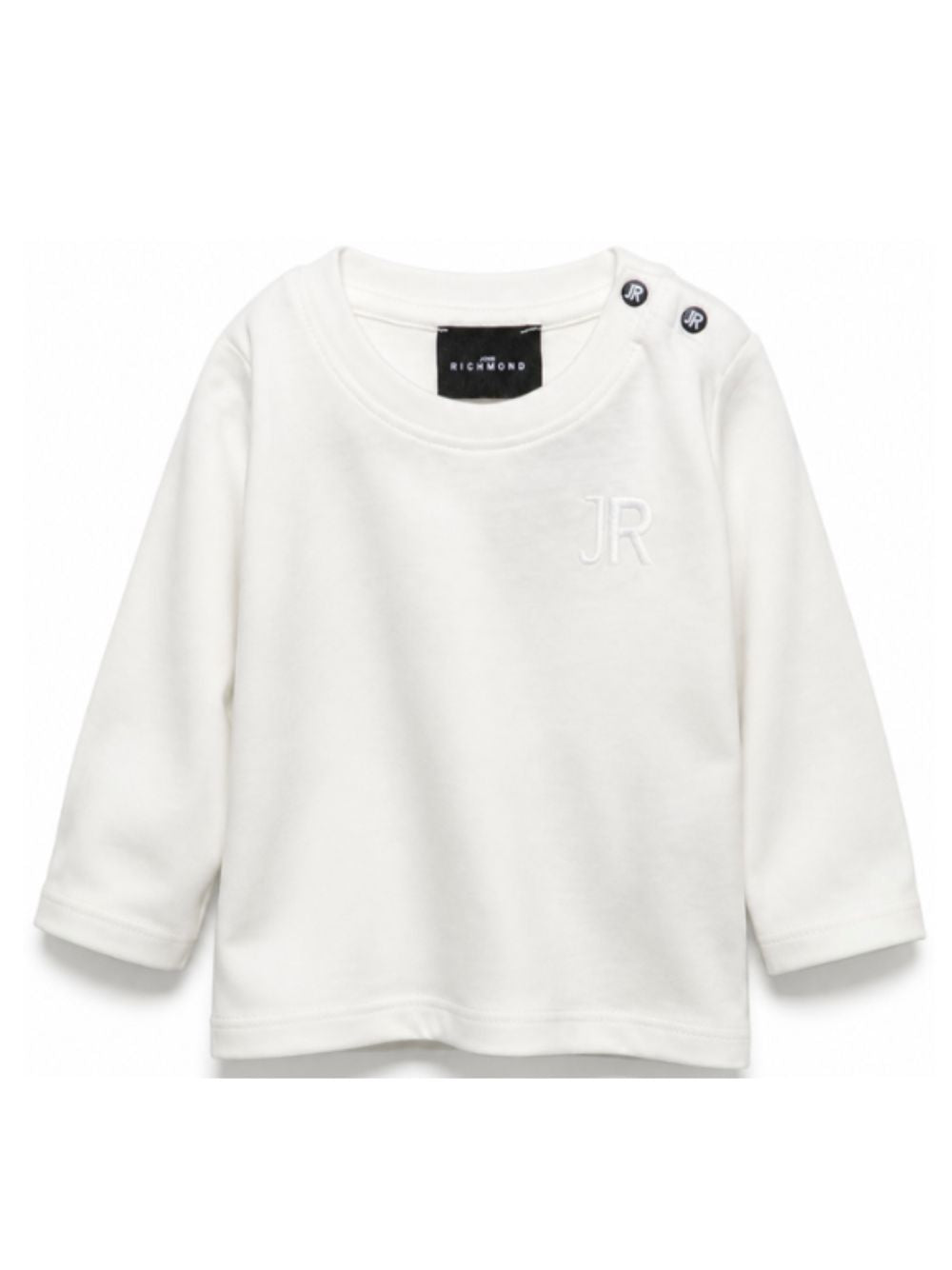 T-shirt per neonati John Richmond Kids bianca con ricamo logo RIA26058TS OFF-WHITE JOHN RICHMOND KIDS 