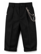Pantaloni per neonato John Richmond Kids neri con dettaglio a catena RIA26065PA BLACK JOHN RICHMOND KIDS 