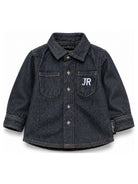 Camicia per neonato John Richmond Kids blu scuro con logo ricamato RIA26068CA DENIM BLUE DARK JOHN RICHMOND KIDS 