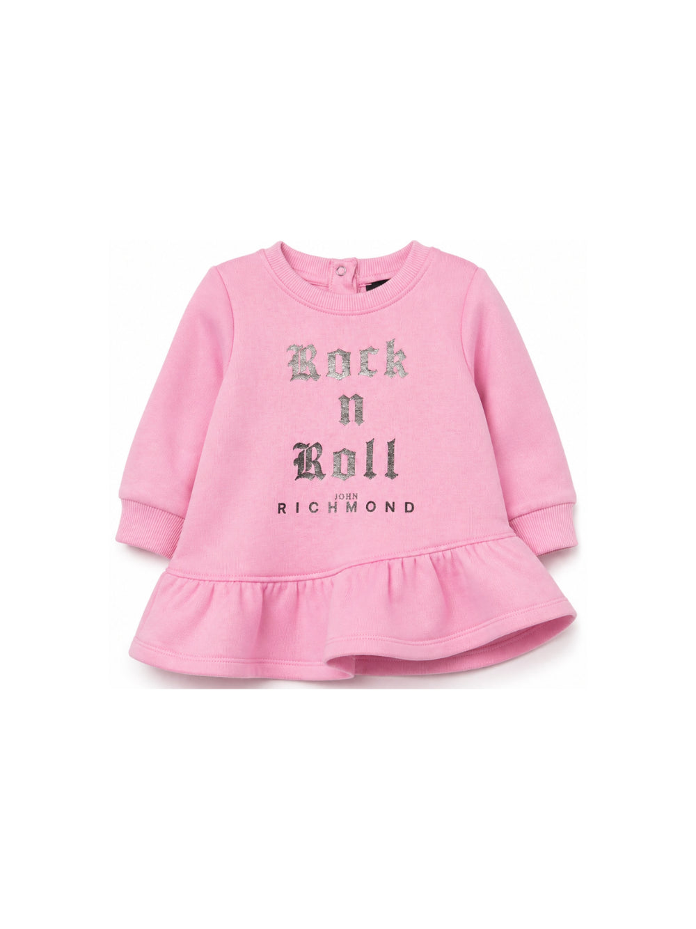 Abito per neonata John Richmond Kids rosa con dettaglio con volant RIA26100VE PINK BEGONIA JOHN RICHMOND KIDS 
