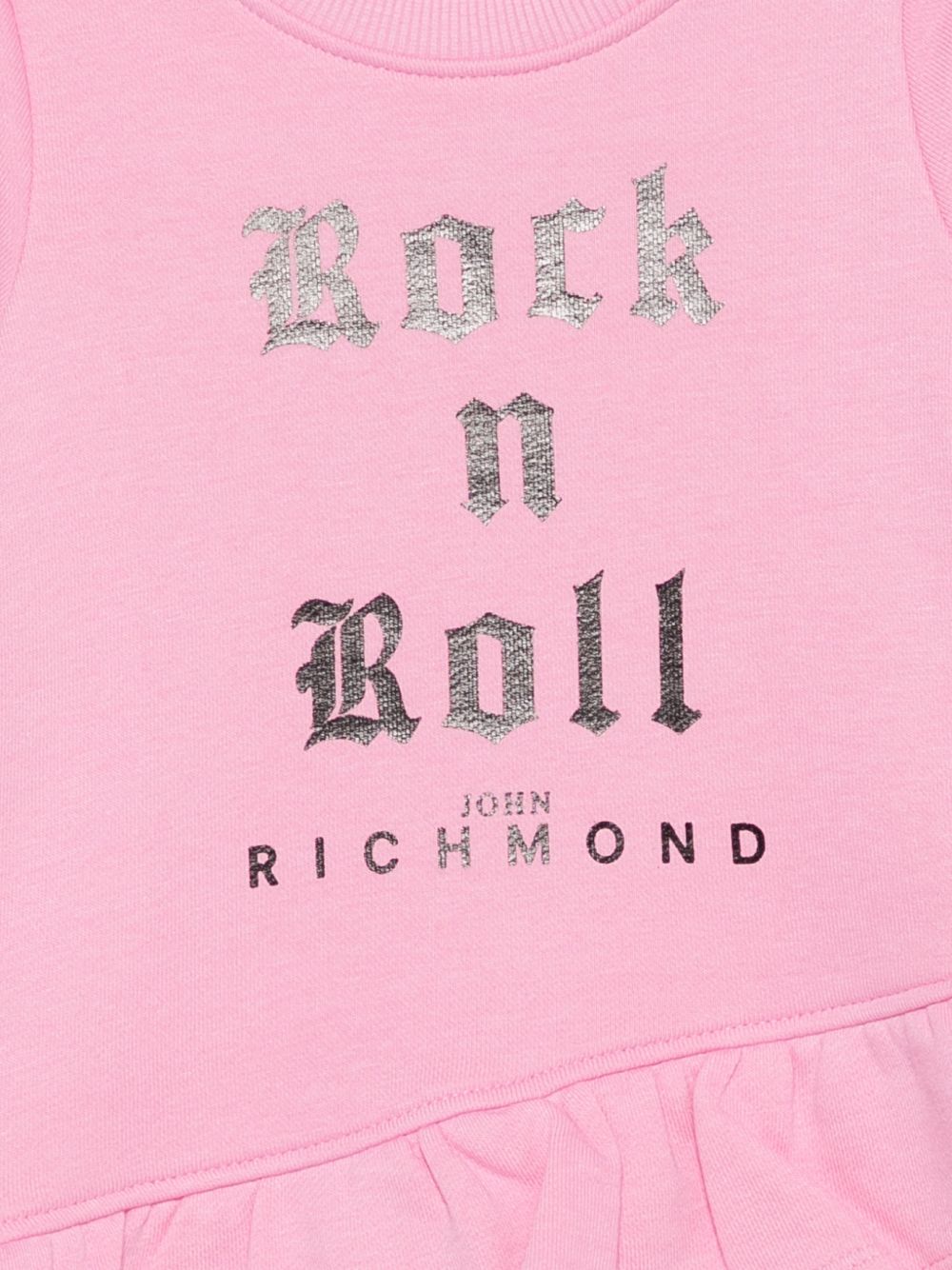 Abito per neonata John Richmond Kids rosa con dettaglio con volant RIA26100VE PINK BEGONIA JOHN RICHMOND KIDS 