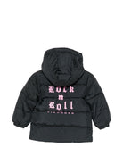 Giubbino per neonata John Richmond Kids nero con stampa logo e cappuccio RIA26101PI BLACK JOHN RICHMOND KIDS 