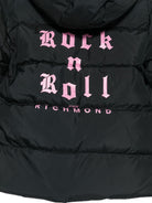 Giubbino per neonata John Richmond Kids nero con stampa logo e cappuccio RIA26101PI BLACK JOHN RICHMOND KIDS 