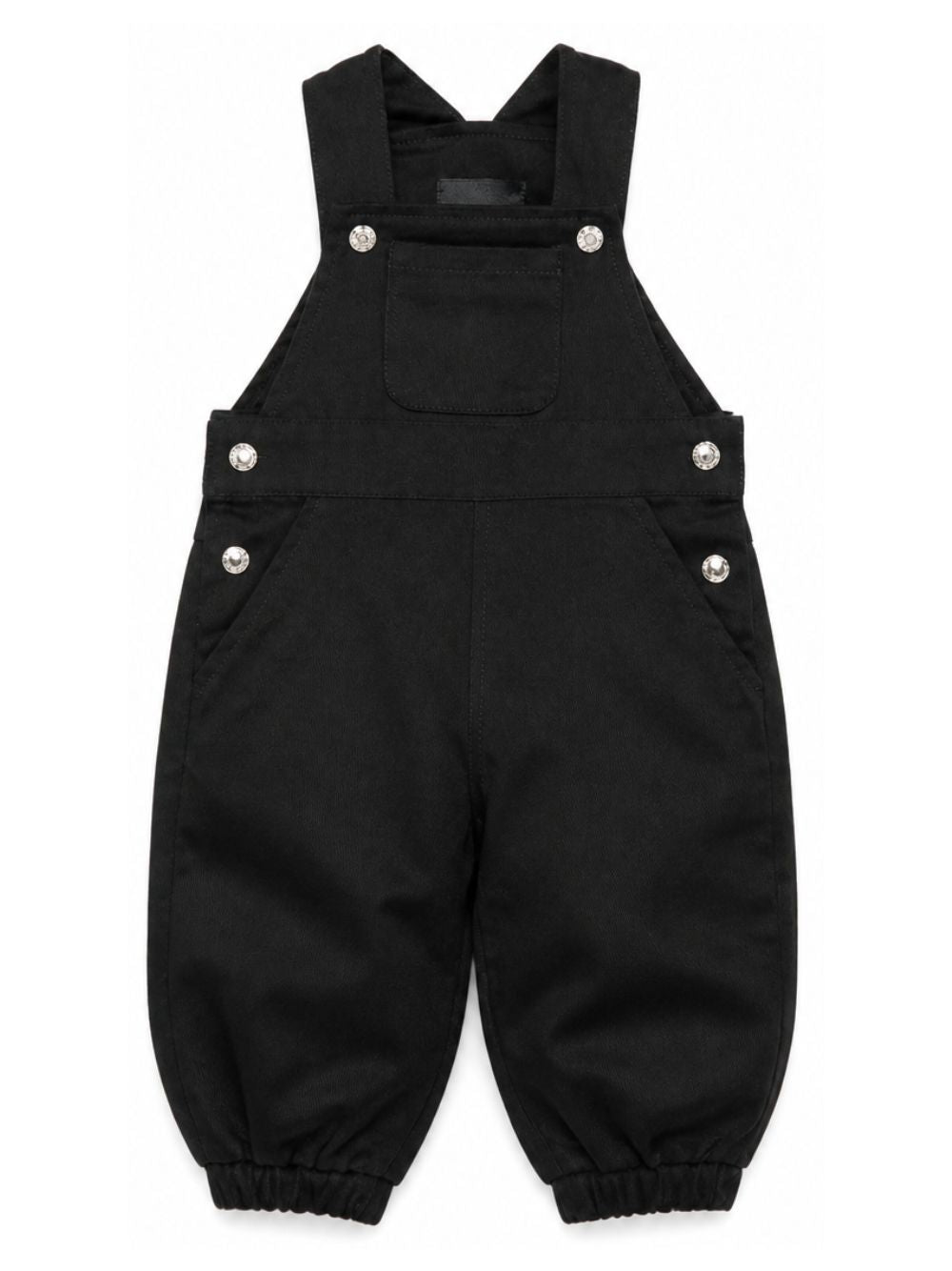 Salopette per neonato John Richmond Kids nera con scollo quadrato RIA26117SA BLACK JOHN RICHMOND KIDS 