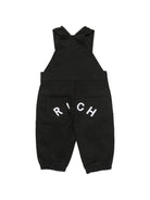 Salopette per neonato John Richmond Kids nera con scollo quadrato RIA26117SA BLACK JOHN RICHMOND KIDS 