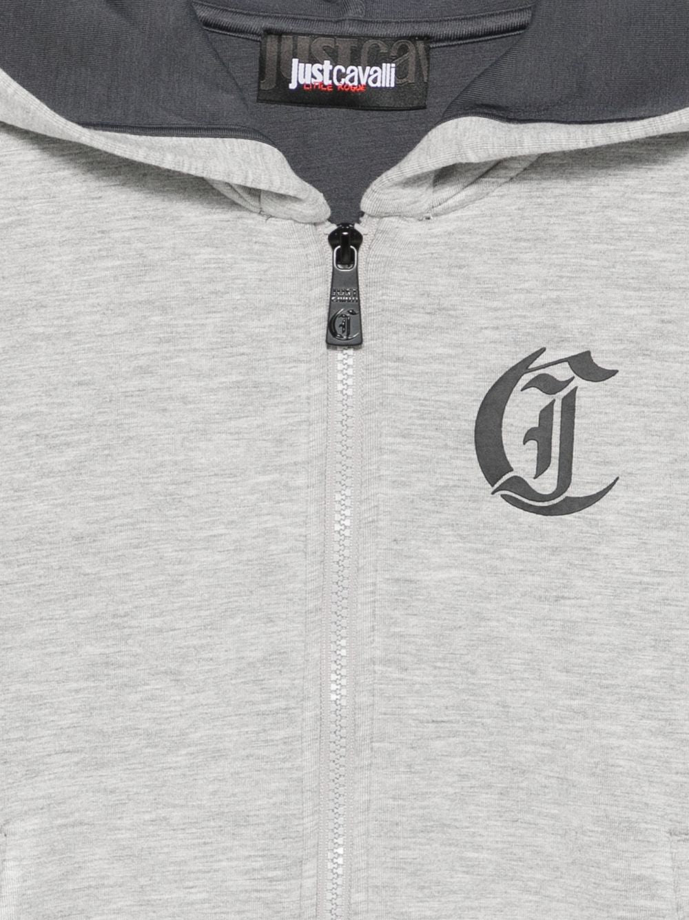 Felpa per bambino Just Cavalli Kids grigia con logo stampato sul davanti JBA26003FE GREY MELANGE JUST CAVALLI KIDS 