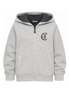 Felpa per bambino Just Cavalli Kids grigia con logo stampato sul davanti JBA26003FE GREY MELANGE JUST CAVALLI KIDS 