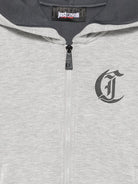 Felpa per bambino Just Cavalli Kids grigia con logo stampato sul davanti JBA26003FE GREY MELANGE JUST CAVALLI KIDS 
