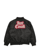 Bomber per bambino Just Cavalli Kids nero con applicazione JBA26016GB BLACK JUST CAVALLI KIDS 