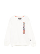 Felpa per bambino Just Cavalli Kids bianca con applicazione JBA26023FE MARSHMALLOW JUST CAVALLI KIDS 