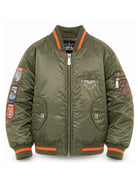 Bomber per bambino Just Cavalli Kids verde con applicazione sulla manica JBA26037GB CYPRESS JUST CAVALLI KIDS 