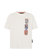 T-shirt per bambino Just Cavalli Kids bianca con applicazioni JBA26042TS MARSHMALLOW JUST CAVALLI KIDS 
