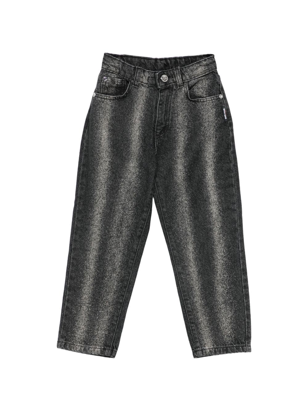 Jeans per bambina Roberto Cavalli Kids neri con effetto slavato JBA26085JE DENIM BLACK ROBERTO CAVALLI KIDS 