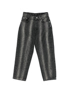 Jeans per bambina Roberto Cavalli Kids neri con effetto slavato JBA26085JE DENIM BLACK ROBERTO CAVALLI KIDS 