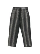 Jeans per bambina Roberto Cavalli Kids neri con effetto slavato JBA26085JE DENIM BLACK ROBERTO CAVALLI KIDS 