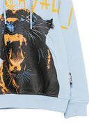 Felpa per bambino Just Cavalli Kids azzurra con stampa pantera sul davanti JBA26093FE BLUE BELL JUST CAVALLI KIDS 