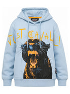 Felpa per bambino Just Cavalli Kids azzurra con stampa pantera sul davanti JBA26093FE BLUE BELL JUST CAVALLI KIDS 