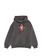 Felpa per bambino Just Cavalli Kids grigia con applicazione JBA26131FE GREY DARK JUST CAVALLI KIDS 