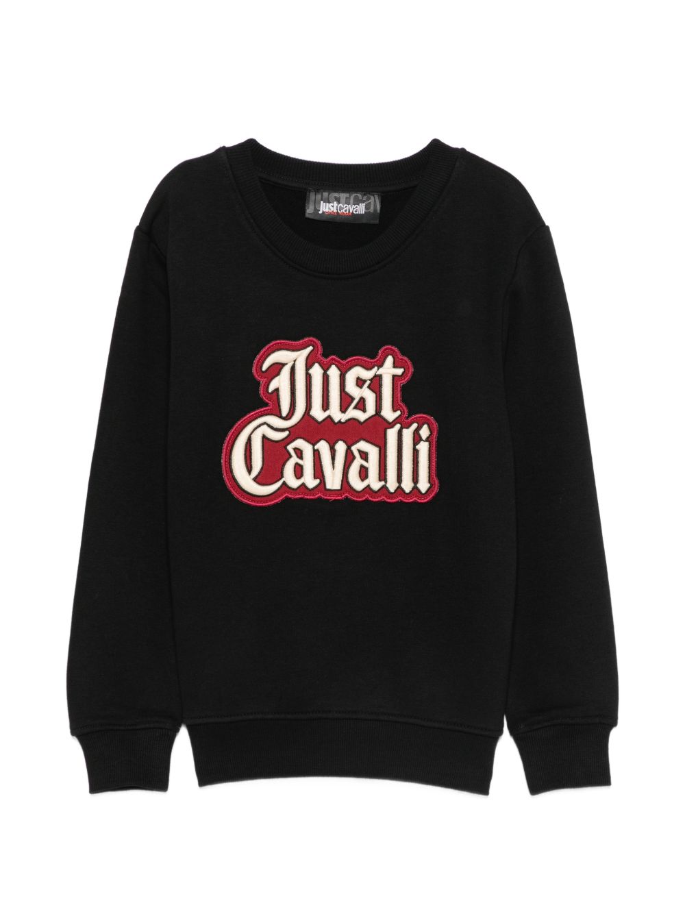 Felpa per bambino Just Cavalli Kids nero con applicazione logo JBA26160FE BLACK JUST CAVALLI KIDS 