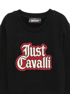 Felpa per bambino Just Cavalli Kids nero con applicazione logo JBA26160FE BLACK JUST CAVALLI KIDS 