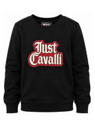 Felpa per bambino Just Cavalli Kids nero con applicazione logo JBA26160FE BLACK JUST CAVALLI KIDS 