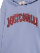 Felpa per bambina Just Cavalli Kids glicine con applicazione logo JGA26021FE BLUE ENGLISH JUST CAVALLI KIDS 