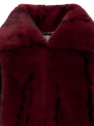 Giacca per bambina Roberto Cavalli Kids bordeaux con finitura in pelliccia sintetica JGA26026PL BORDEAUX JUST CAVALLI KIDS 
