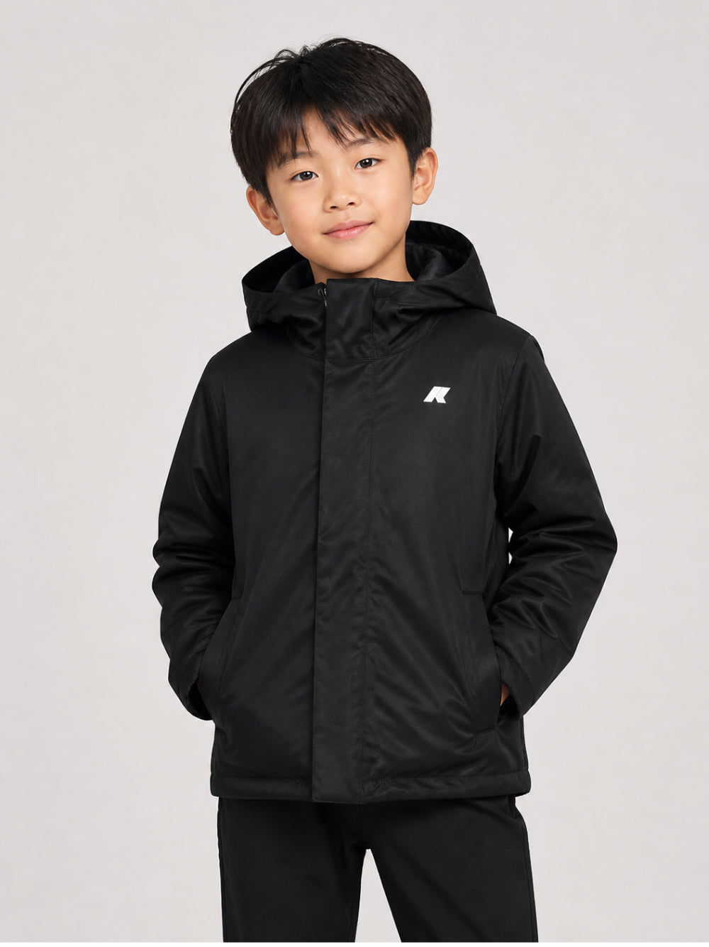 Giubbino P. Jacko Twill Marmotta per bambino K-WAY Kids nero con caratteristica imbottitura PrimaLoft® K1128FW AL8 K-WAY KIDS 