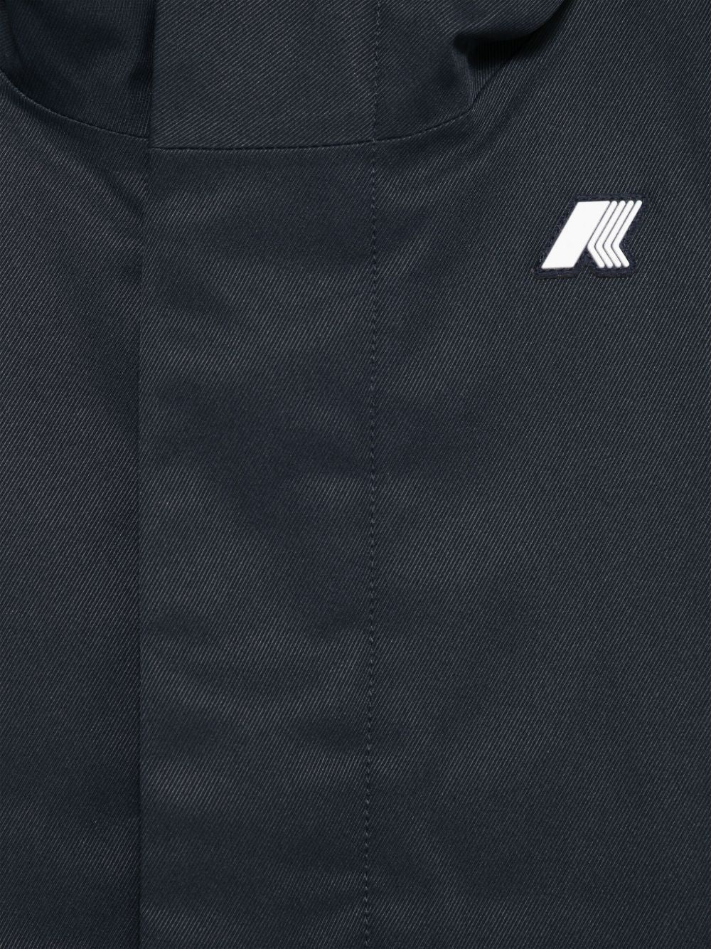 Giubbino P. Jacko Twill Marmotta per bambino K Way Kids blu con logo applicato K1128FW AL9 K-WAY KIDS 