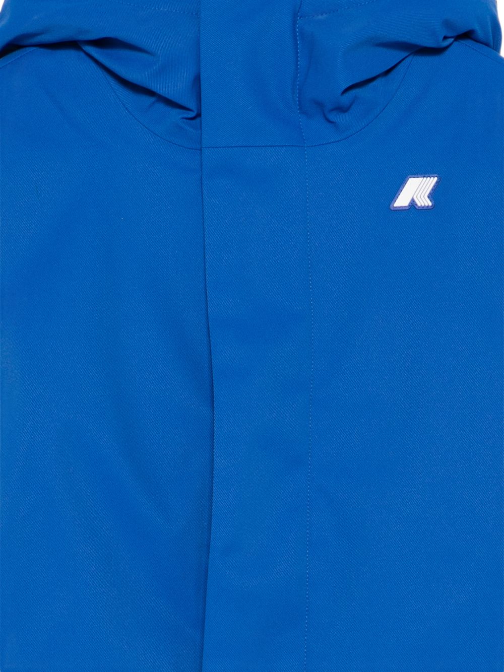 Giubbino P. Jacko Twill Marmotta per bambino K Way Kids blu con logo applicato K1128FW DC0 K-WAY KIDS 