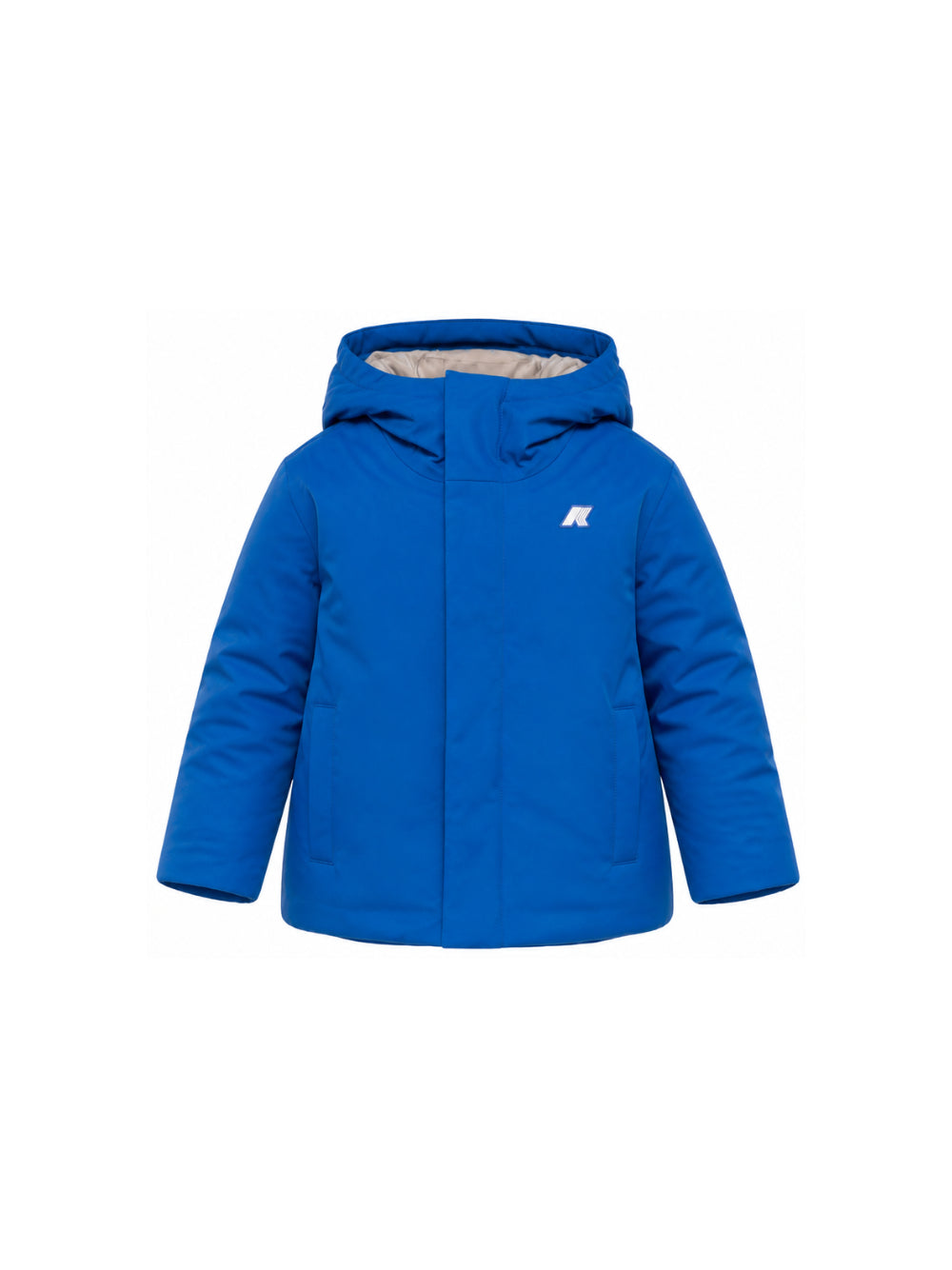 Giubbino P. Jacko Twill Marmotta per bambino K Way Kids blu con logo applicato K1128FW DC0 K-WAY KIDS 
