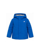 Giubbino P. Jacko Twill Marmotta per bambino K Way Kids blu con logo applicato K1128FW DC0 K-WAY KIDS 