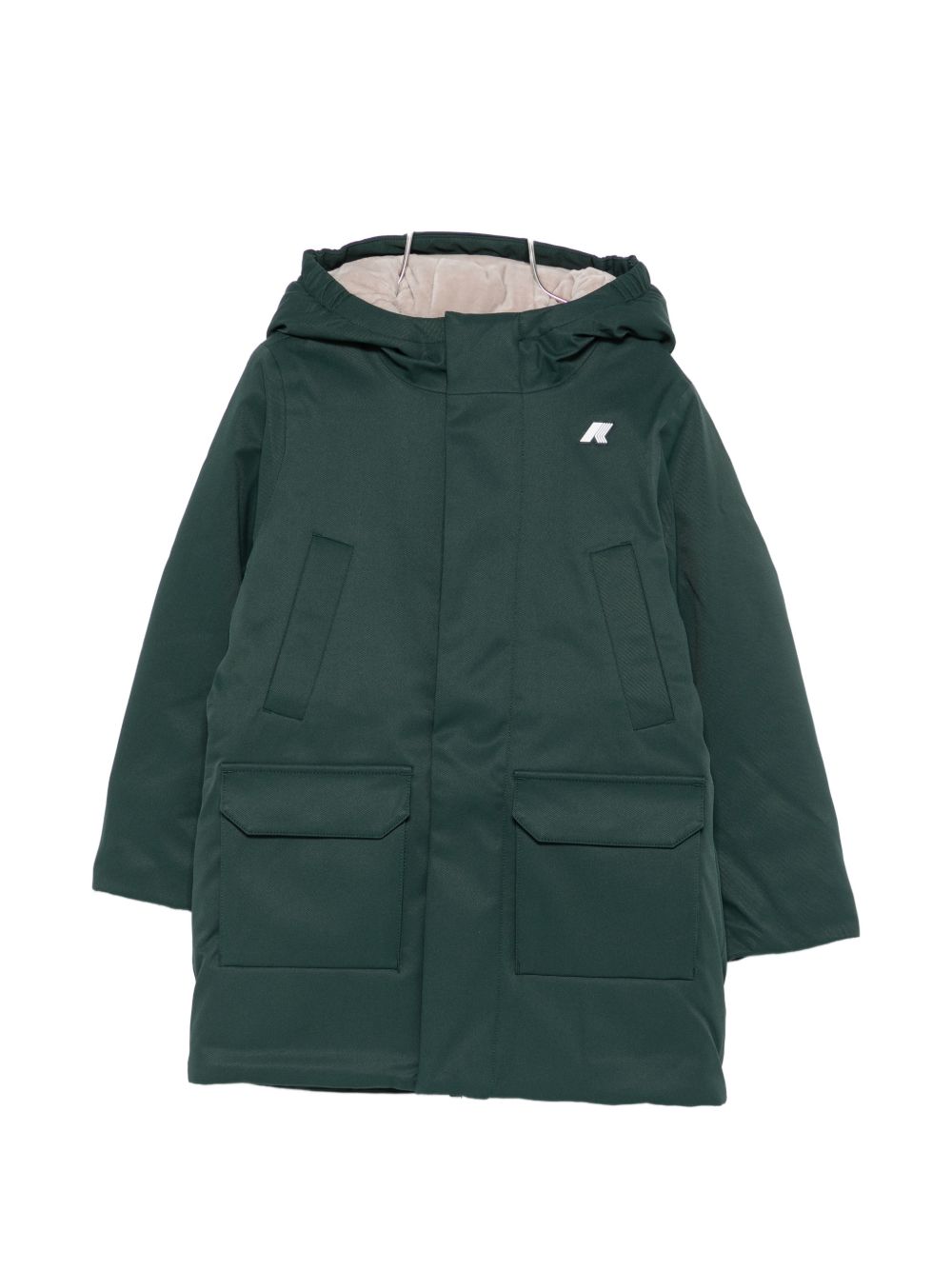 Giubbino P. Jacko Marmotta per bambino K Way Kids verde con due tasche applicate K1128HW DAA K-WAY KIDS 