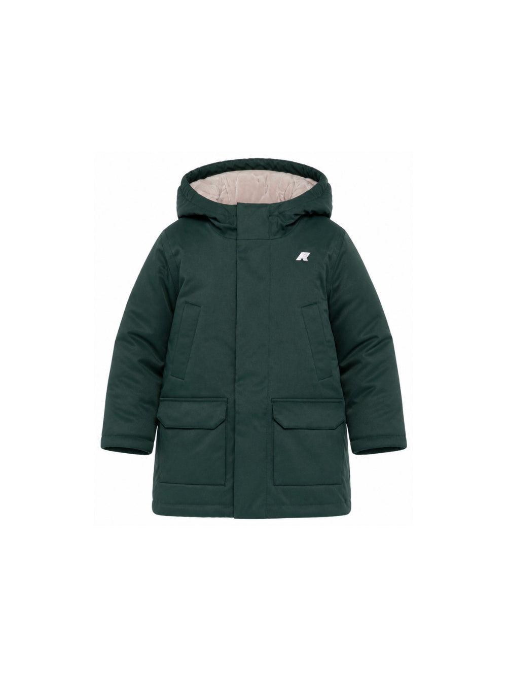 Giubbino P. Jacko Marmotta per bambino K Way Kids verde con due tasche applicate K1128HW DAA K-WAY KIDS 