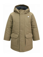 Giubbino P. Jarko Twill Marmotta per bambino K-Way Kids verde con logo in silicone bianco K1128HW DC2 K-WAY KIDS 