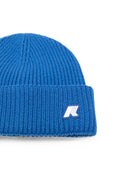 Berretto per neonato K Way Kids blu a coste con applicazione logo K1151RW 063 K-WAY KIDS 