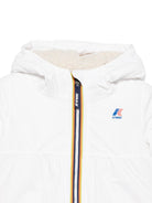 Giacca per neonati K Way Kids bianca con cappuccio e logo K2134VW 490 K-WAY KIDS 