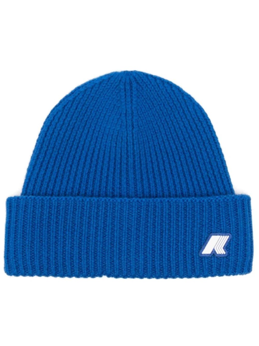 Berretto per bambino K Way Kids blu a coste con applicazione logo K31358W 063 K-WAY KIDS 
