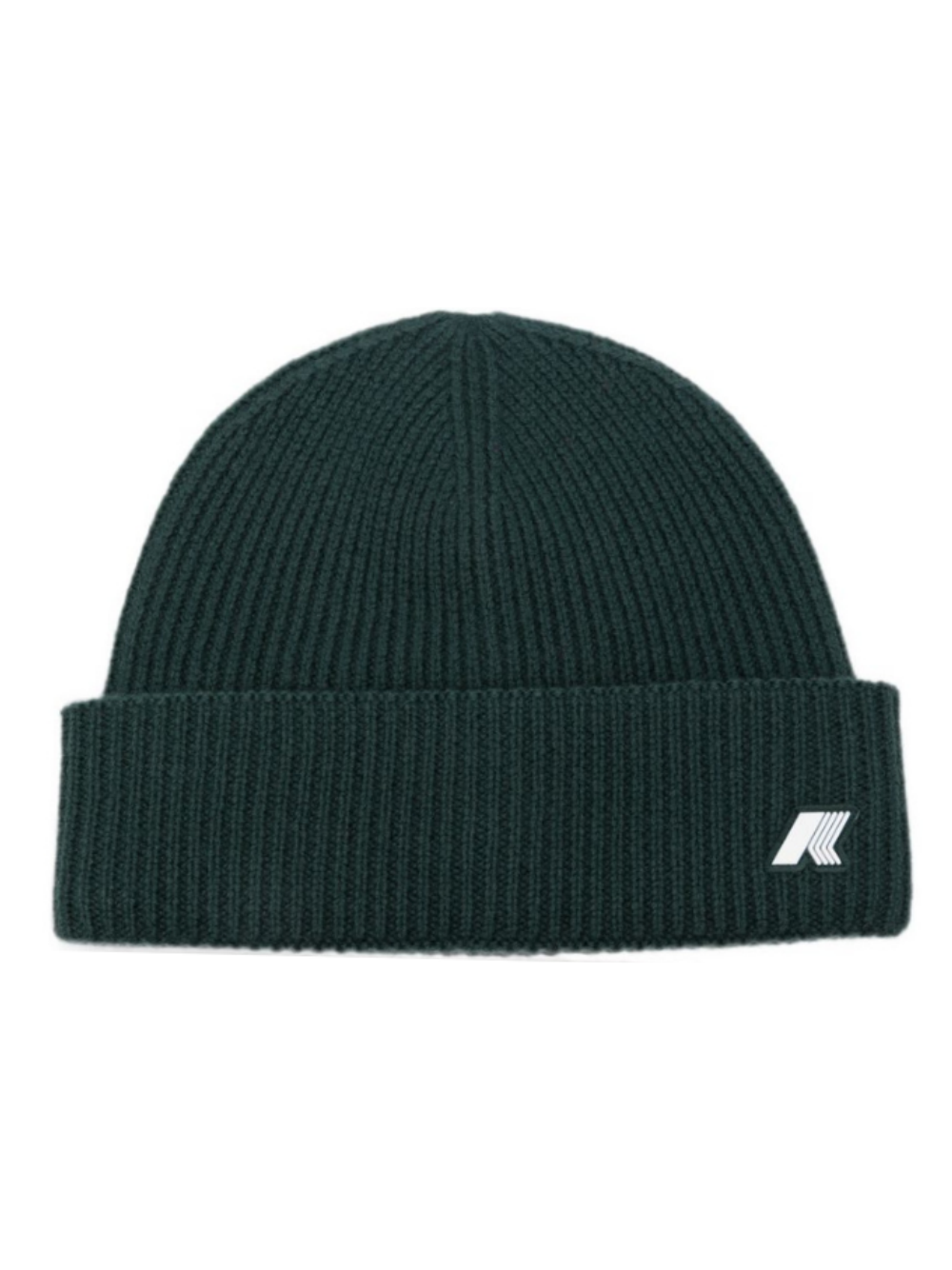 Berretto per bambino K-Way Kids verde scuro con patch con logo K31358W 228 K-WAY KIDS 