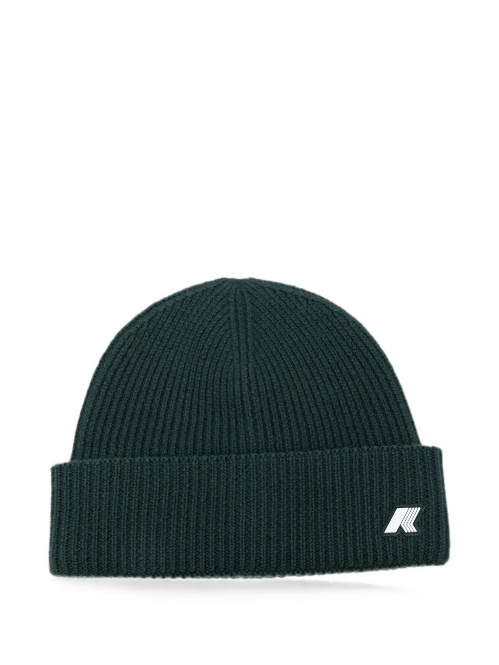 Berretto per bambino K-Way Kids verde scuro con patch con logo K31358W 228 K-WAY KIDS 