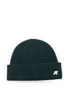 Berretto per bambino K-Way Kids verde scuro con patch con logo K31358W 228 K-WAY KIDS 