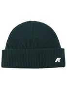 Berretto per bambino K-Way Kids verde scuro con patch con logo K31358W 228 K-WAY KIDS 